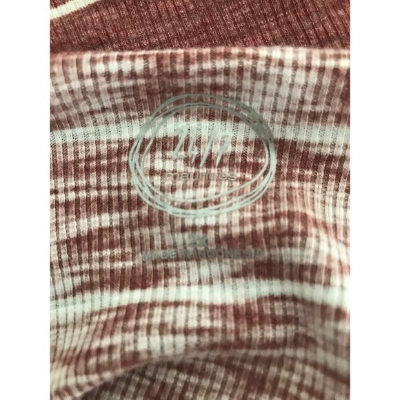 Maurice's Women's Plus Size 2XL Pink striped Short‎ Sleeve T-shirt - Picture 2 of 4